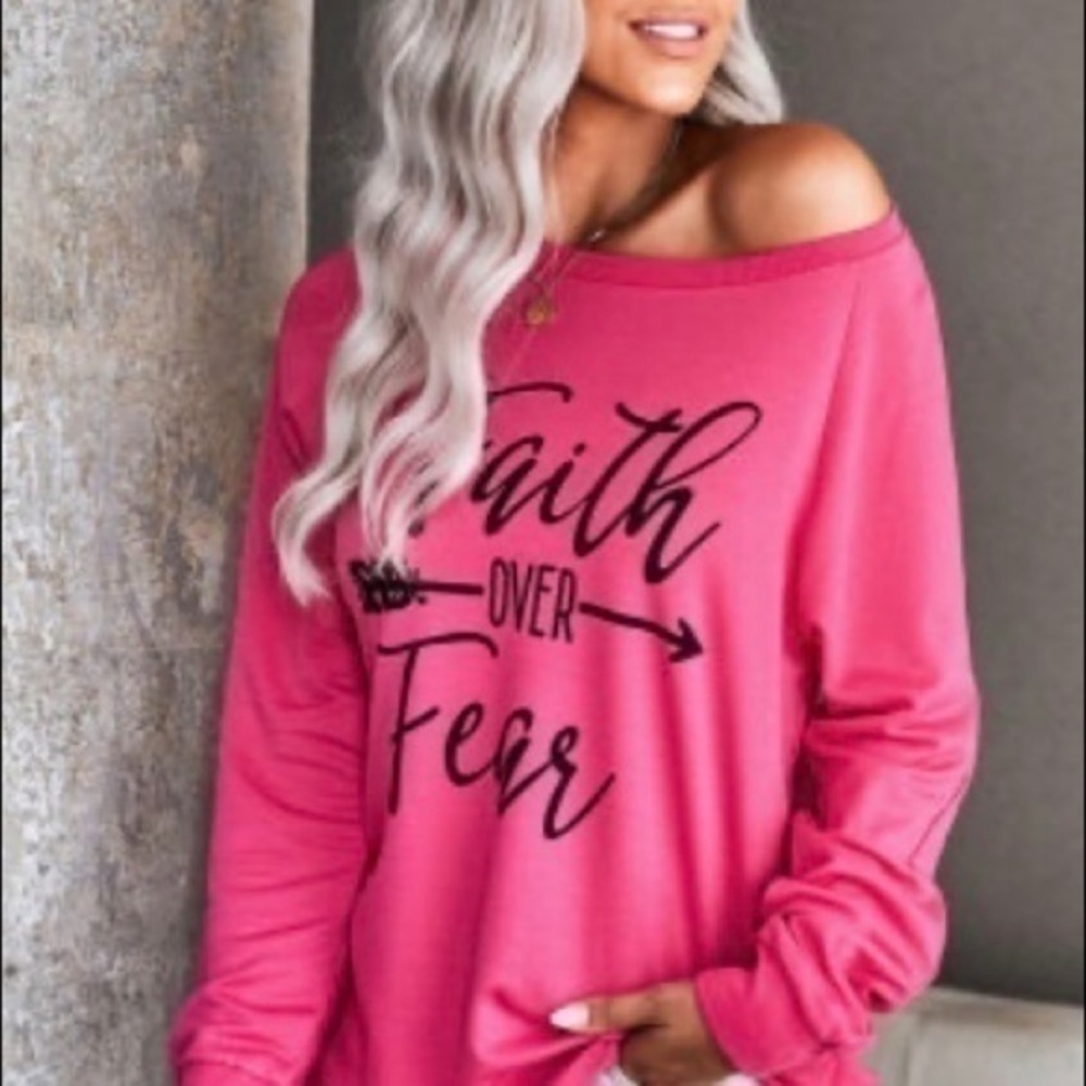 Faith Over Fear Women Shirt nwt